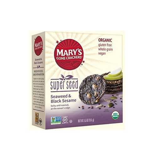 Mary's Gone Crackers Super Seed Seaweed & Black Sesame  (6x5.5 OZ)