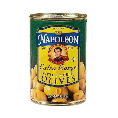 Napoleon Co. Green Pitted Olives (12x6OZ )