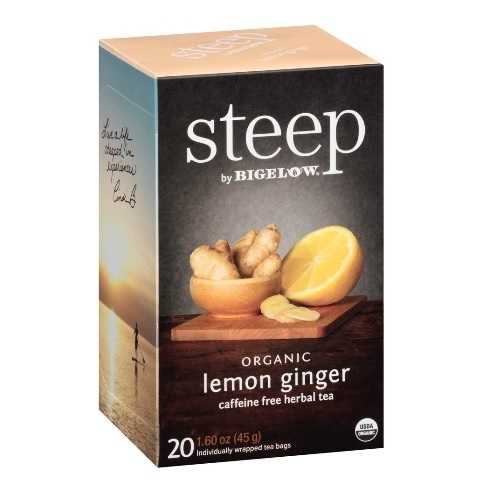 Bigelow Steep Organic Lemon Ginger Tea (6x20 BAG)