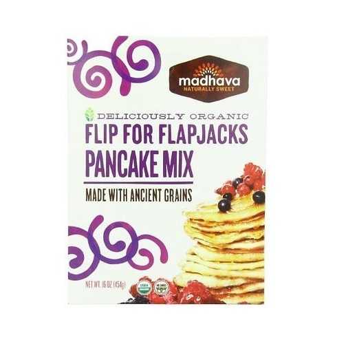 Madhava Organic Pancake Mix with Ancient Grains  Flip for Flapjacks (6x16 OZ)