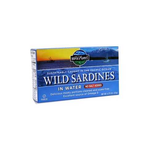 Wild Planet Sardines No Salt in Water (12x4.37 OZ)