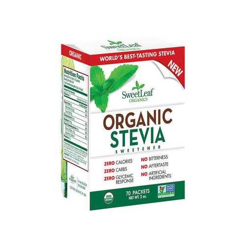SweetLeaf Organic Stevia Sweetener Packets (1x70 Ct)