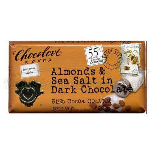 Chocolove Almond SeaSalt Dark Chocolate (12x1.3OZ)