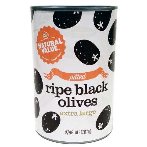 Natural Value Extra Lg Black Olives (24x6OZ )
