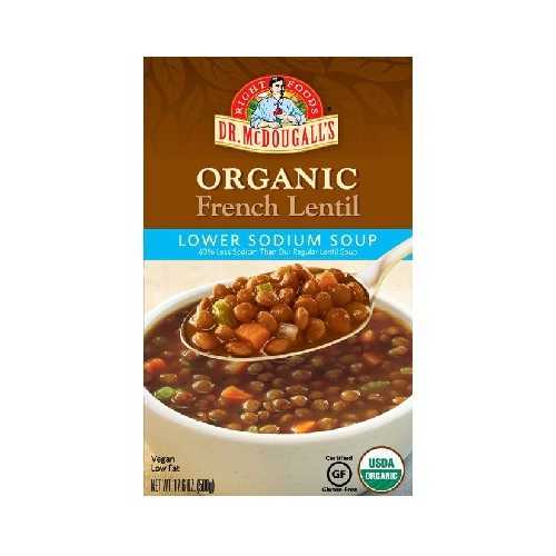 Dr. Mcdougall's French Lentil Soup Lower Sodium Soup (6x17.6OZ )