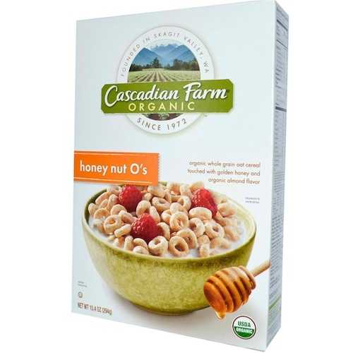 Cascadian Farm Honey Nut O's Cereal (12x9.5OZ )