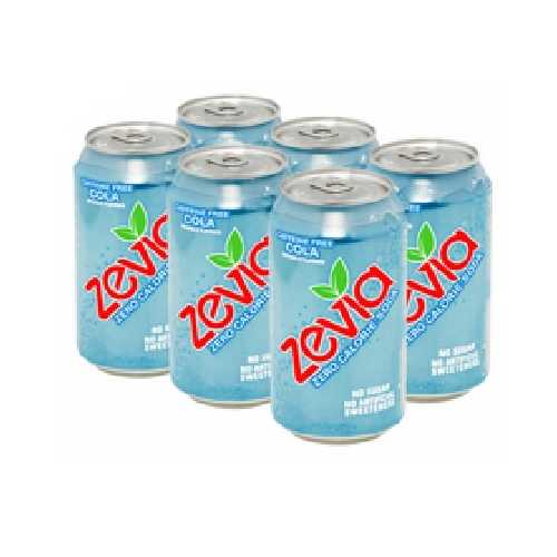 Zevia Cola Soda Caff Fre (4x6Pack )