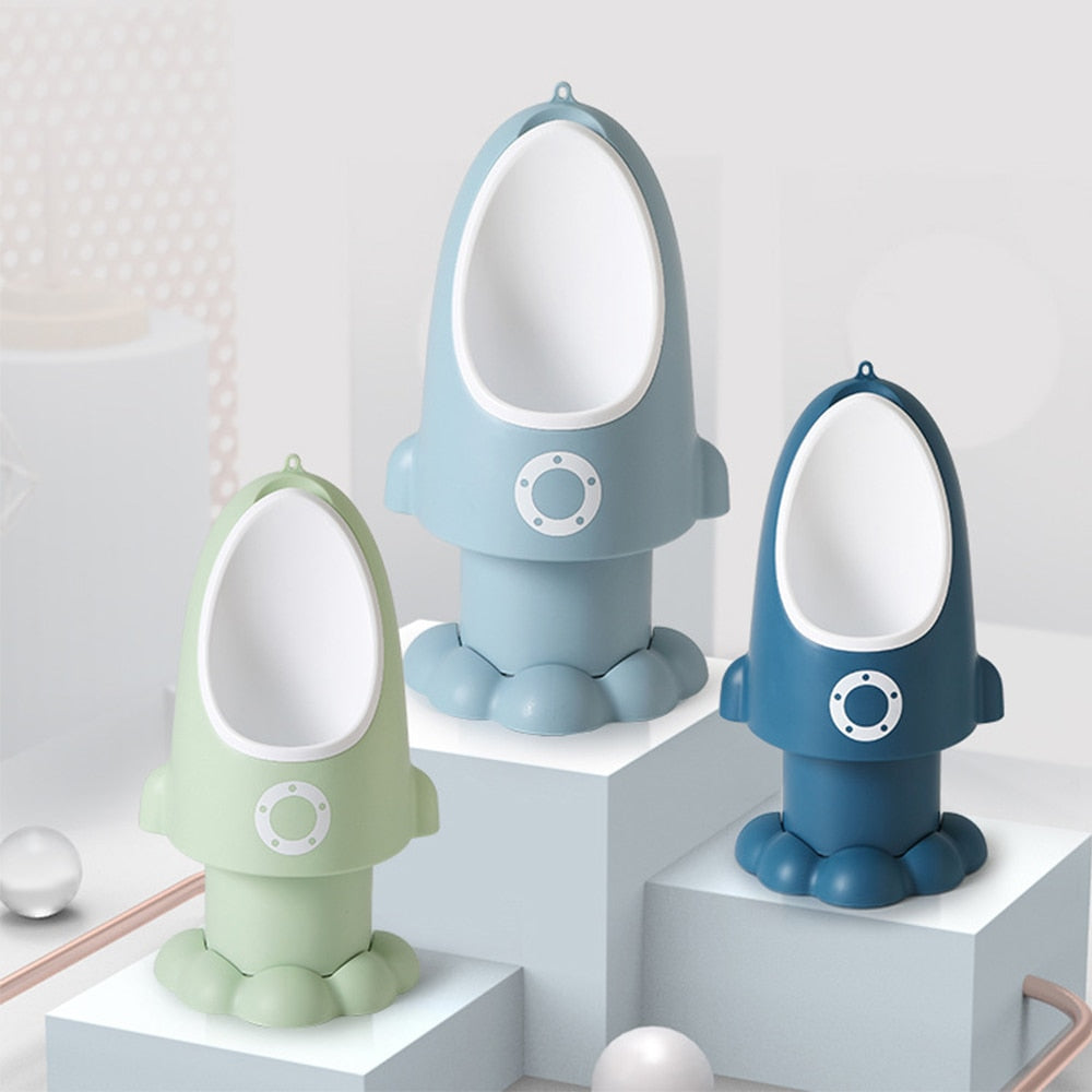 Baby Boy Urinal Rocket Shape Children's Pot Vertical Adjustable Wall-Mounted Pee Training Urinal Baby Potty Portable Toilet