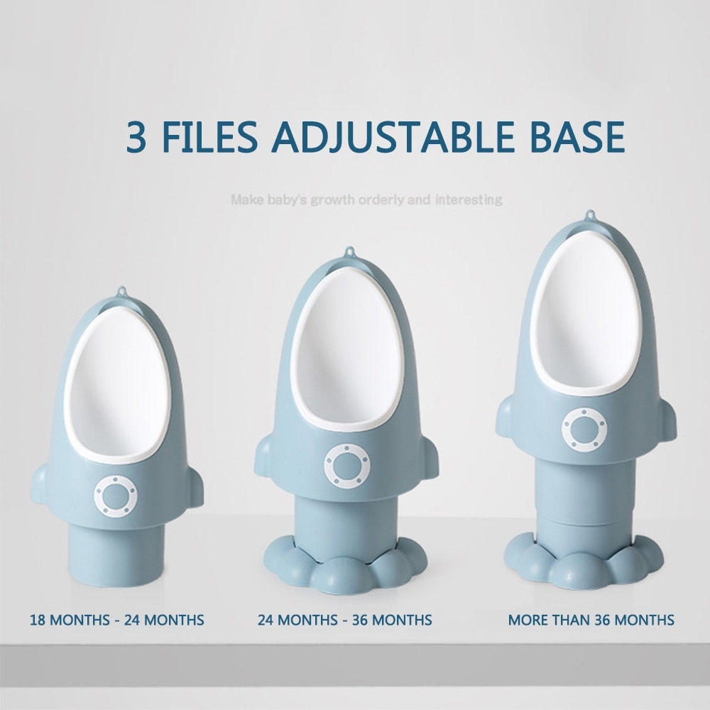 Baby Boy Urinal Rocket Shape Children's Pot Vertical Adjustable Wall-Mounted Pee Training Urinal Baby Potty Portable Toilet