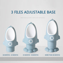Cargar imagen en el visor de la galería, Baby Boy Urinal Rocket Shape Children&#39;s Pot Vertical Adjustable Wall-Mounted Pee Training Urinal Baby Potty Portable Toilet
