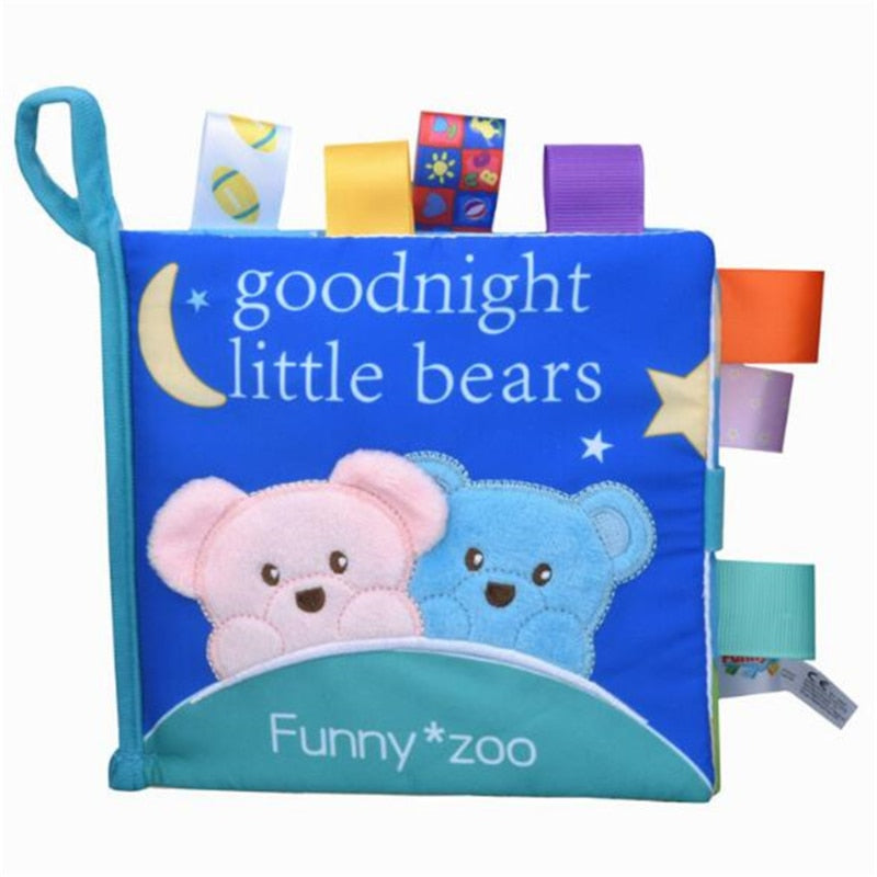 Baby Cloth Book Infant Animal Pattern Cloth Books Baby Goodnight Educational Cloth Book Cognition Toys