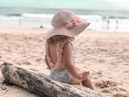 Baby Girls Swimwear 1 2 3 4 Years Toddler Kids Swimsuit One Piece Flower Girls Holiday Beachwear Children Printing Bathing Suit