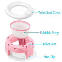 Load image into Gallery viewer, Baby Portable Toilet Potty Training Seat Multifunctional Kids Potty Chair 3 in 1 Toddler Toilet Training Seats Toilet Potty
