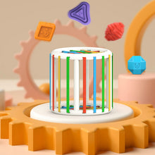 Load image into Gallery viewer, Baby Shapes Sorting Toy  Motor Skill Tactile Touch Toy 10 months to 3 years  InnyBin Soft Cube montessori educational toys
