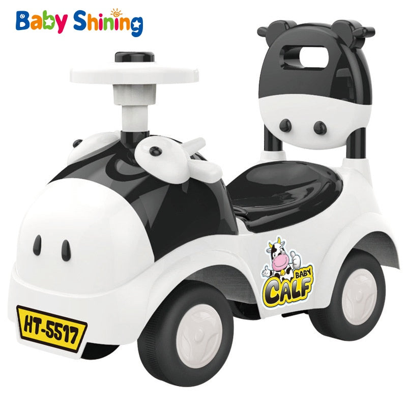 Baby Shining Baby Walker Car Toy Children Ride on Car 1-3 Years Old Kids Scooter Balance Bike Train Baby Walker 4 Wheels