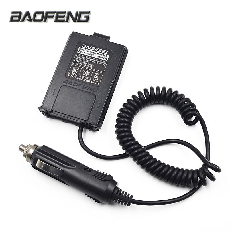 Baofeng 12V Car Charger Battery Adapter Eliminator for Baofeng Walkie Talkie UV5R UV-5R UV-5RE Plus UV-5RA Plus Radio