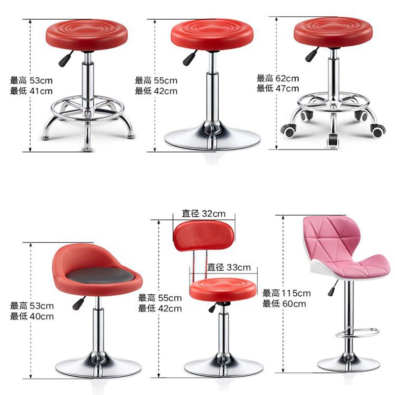 Bar Chair Lift Bar Chairs Fashion Creative Beauty Stool Rotating Household Modern Decor Backrest Adjustable High Bar Table Stool. Bar Stool