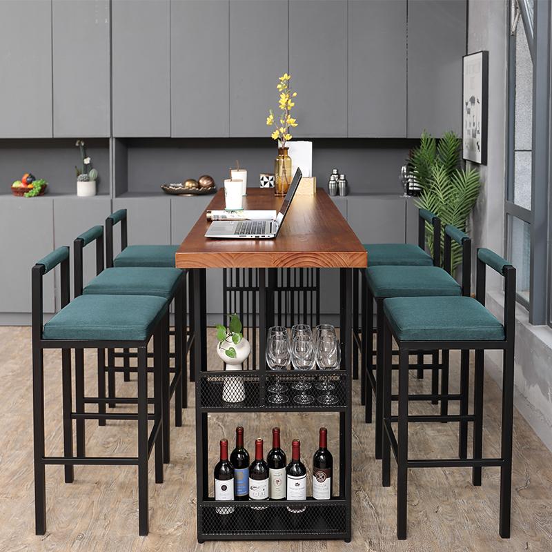 Bar Table Household Coffee Shop Multi Function Bar Table And Chair Combination Living Room Simple Wall And Window Solid Wood Hig