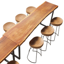 将图片加载到图库查看器，Bar Table Solid Wood Household Bar Table Balcony Table Creative Coffee
