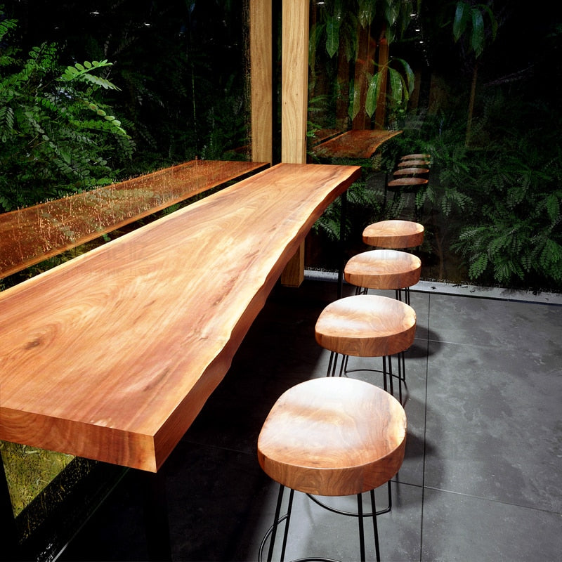 Bar Table Solid Wood Household Bar Table Balcony Table Creative Coffee