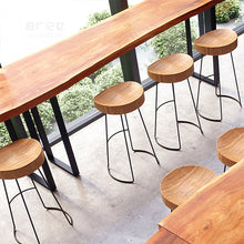 Cargar imagen en el visor de la galería, Bar Table Solid Wood Household Bar Table Balcony Table Creative Coffee
