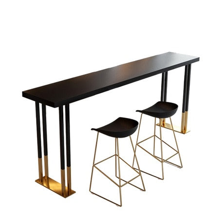 Bar Tables Bar Furniture home bar table solid wood +iron home high table dining table muebles mesa barra bar stools. 120/140/160*40*105 cm