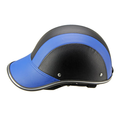 Baseball Cap Style Motorcycle Bicycle Helmet Half Face Helmet Electric Scooter Anti-UV Safety Hard Hat Adjustale Summer Cap
