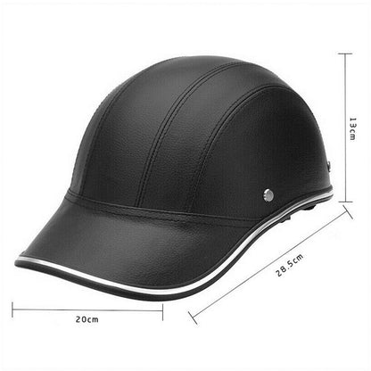 Baseball Cap Style Motorcycle Bicycle Helmet Half Face Helmet Electric Scooter Anti-UV Safety Hard Hat Adjustale Summer Cap