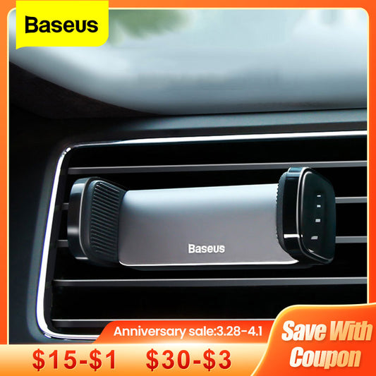 Baseus Car Phone Holder For iPhone 13 12 Pro Samsung S22 Xiaomi Huawei Auto Air Vent Mount Holder Smartphone GPS Support Stand