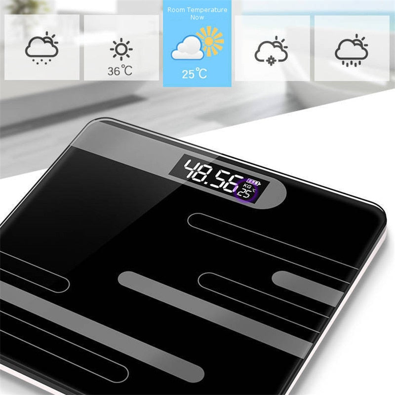 Bathroom Body Floor Scales Bath Scale Body Weighing Digital Body Weight Scale LCD Display Glass Smart Electronic Scales