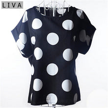 Charger l&#39;image dans la galerie, Big Dot Blouse Summer Short Sleeve Women Chiffon Blouse Casual Shirts Thin Women Tops Blusas Solid Ladies Cheap Clothes China
