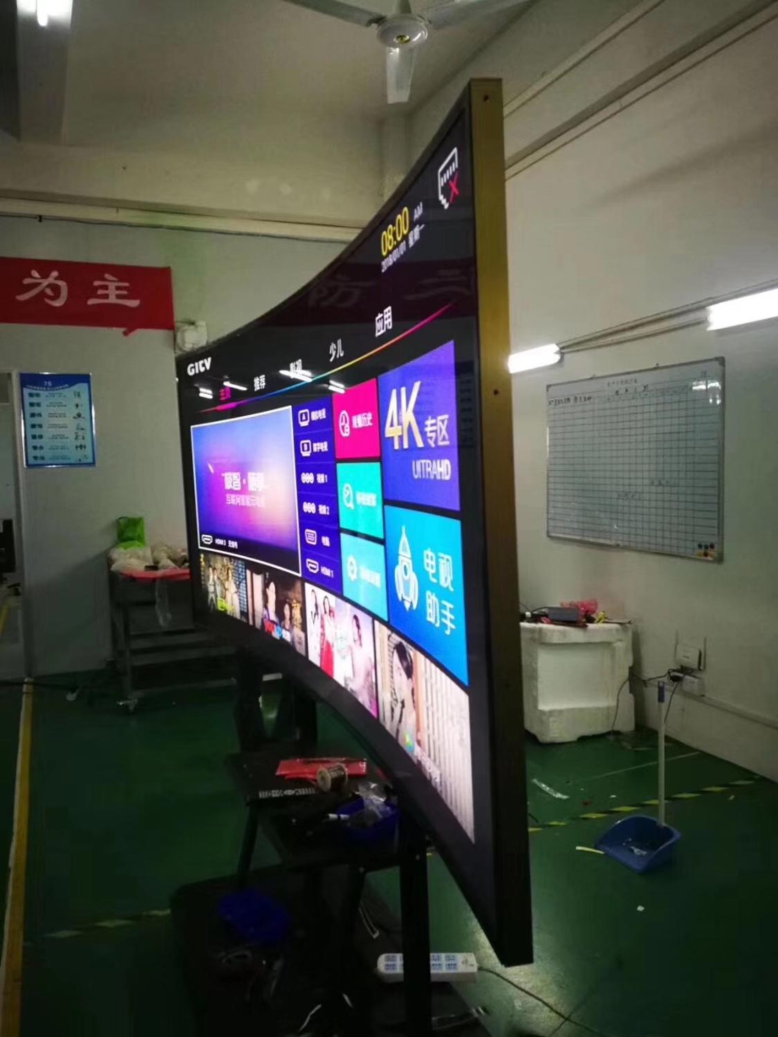 Big monitor display 100 105 inch LCD led hdmi TV curved smart 4K television TV