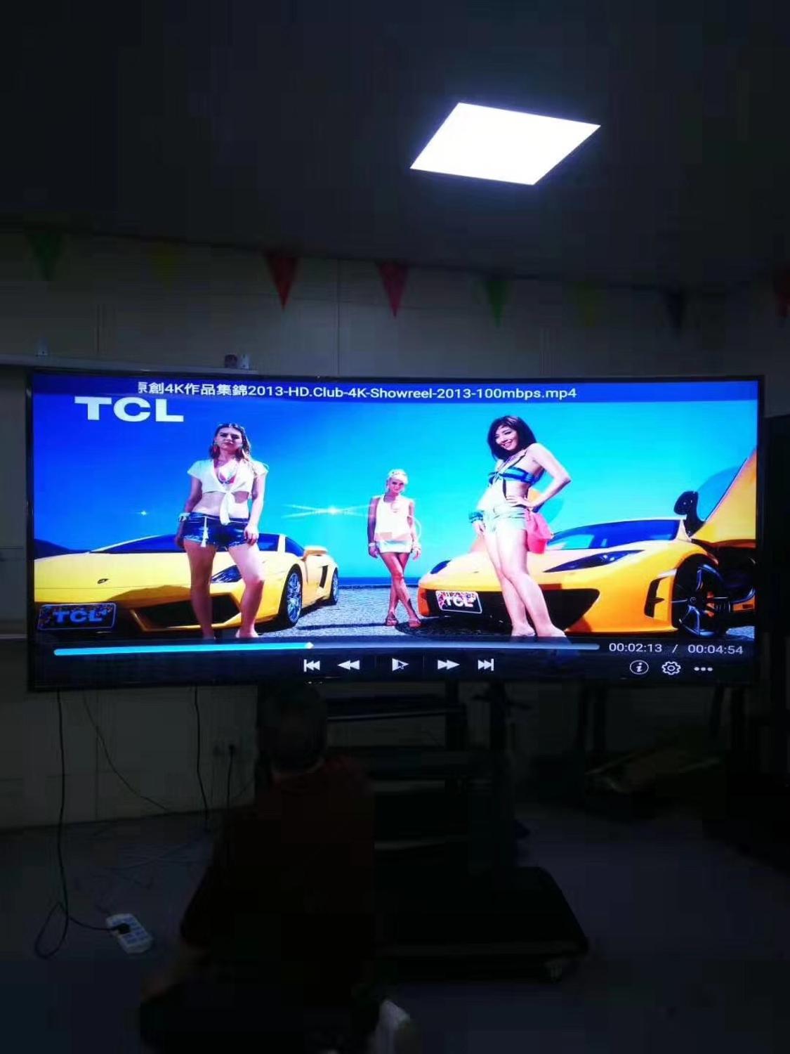 Big monitor display 100 105 inch LCD led hdmi TV curved smart 4K television TV