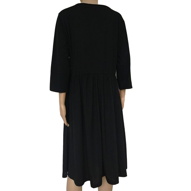 Big size 9XL dress for Fat MM 2019 Women Dress Loose pocket design solid plus size dresses women clothing party dress vestidos