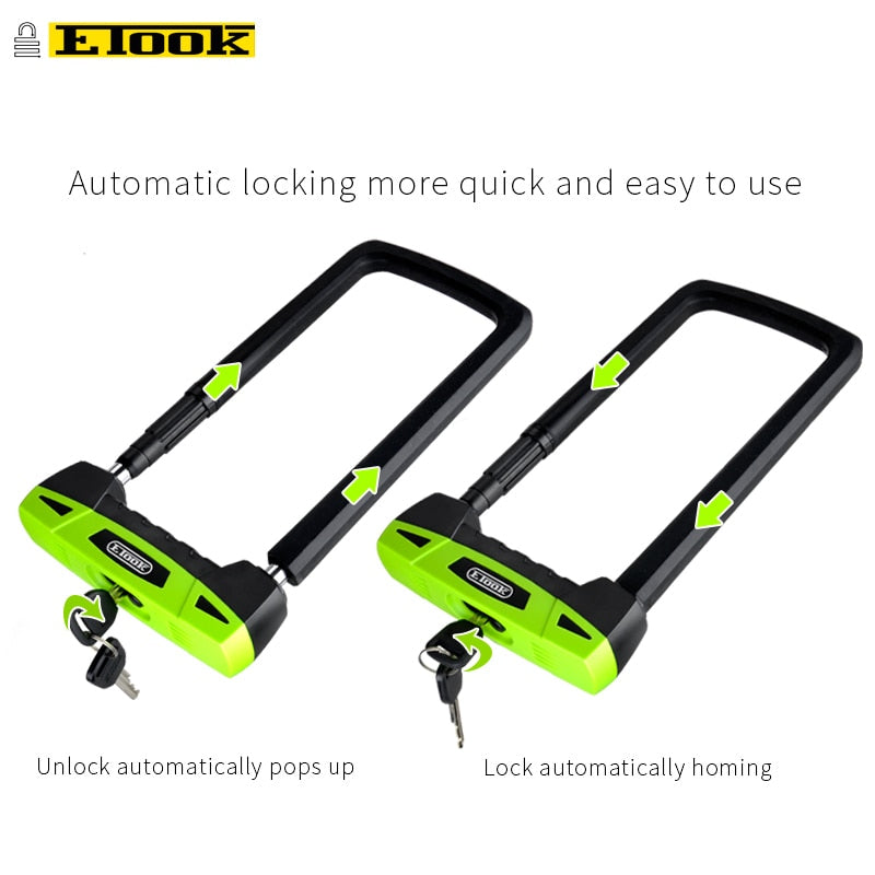 Bike U-Lock High End 20t Hydraulic Shear Resistant Lock Motorcycle Lock Convenient Lock Frame Bicycle Accessories