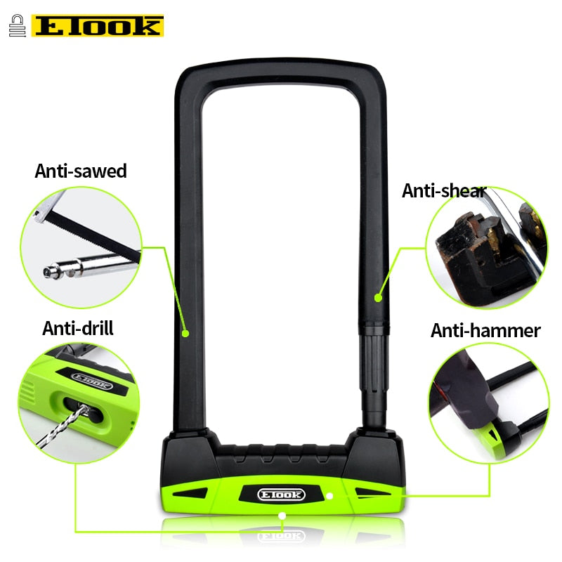 Bike U-Lock High End 20t Hydraulic Shear Resistant Lock Motorcycle Lock Convenient Lock Frame Bicycle Accessories