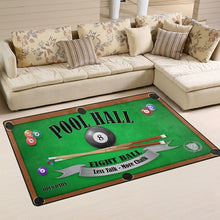 Load image into Gallery viewer, Billiard Poster Pool Hall Eight Ball Area Rug Carpet Non-Slip Floor Mat Doormats for Living Room Bedroom Water Absorption Mat
