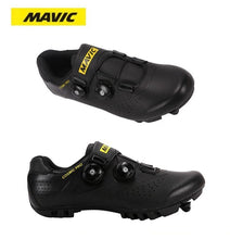 Cargar imagen en el visor de la galería, Black MAVIC MTB cycling shoes Road cycling shoes Professional Mountain Bike Breathable Bicycle Racing Self-Locking Shoes
