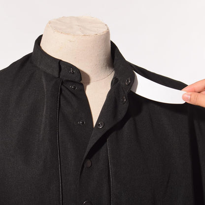 Black Priests Robe Cassock Adult Catholic Roman Soutane Pope Missionary Uniform Medieval Clergy