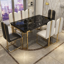 Charger l&#39;image dans la galerie, Black Marble Dining Table
