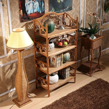 Load image into Gallery viewer, Bookcase Living Room Furniture Home Furniture Hotel rattan wood book shelf display storage rack modern cabinet 77*44*145 CM new
