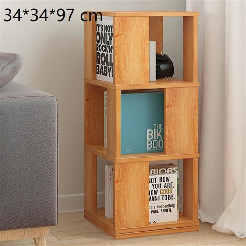 Bookshelf Meuble Industriel Mueble De Madera Rotatable Rotate Modern Bookcase Home Furniture Libreria Scaffale Book Shelf Case