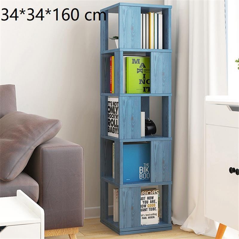 Bookshelf Meuble Industriel Mueble De Madera Rotatable Rotate Modern Bookcase Home Furniture Libreria Scaffale Book Shelf Case