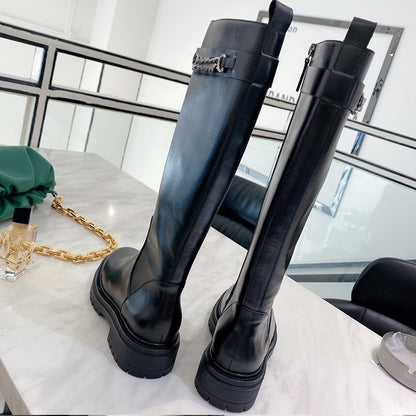 Boots girl 2020 autumn winter web celebrity boots ultra hot knee high boots small fragrance wind tall boots rider boots riding b