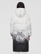 將圖片載入圖庫檢視器 Bosdeng Down Jacket Women&#39;s 2021 New Gradient Color Hooded Long Over Knee Winter Warm Coat
