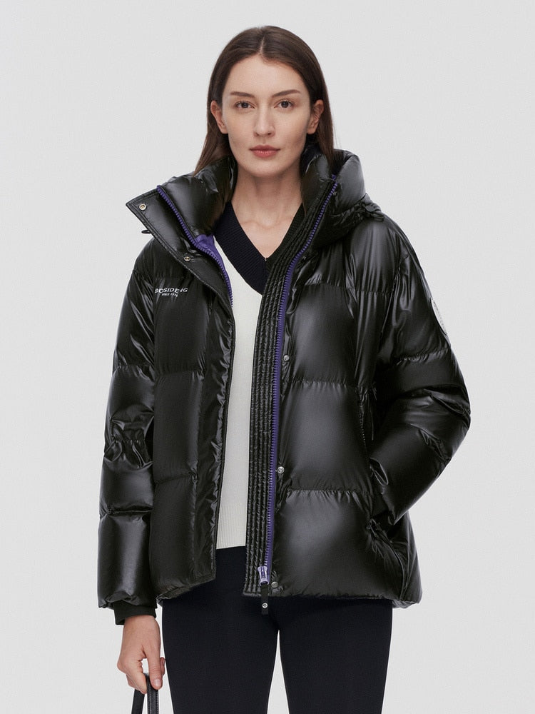 Bosideng down jacket women's 2021 new Puffer Jacket winter warm thicken windproof short warm jacket light warm