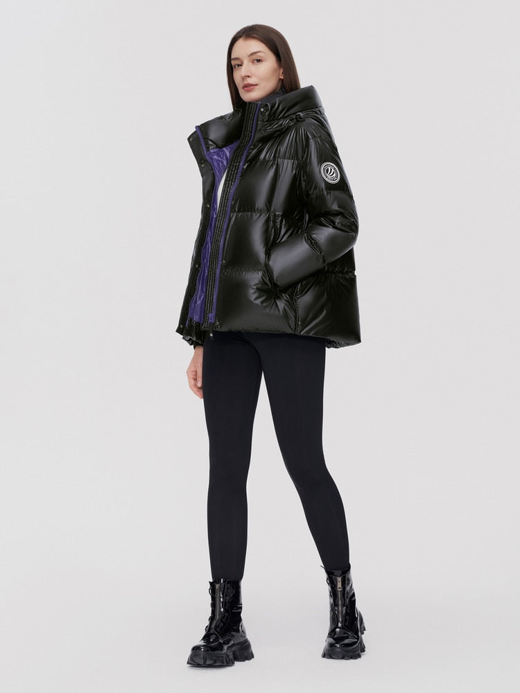 Bosideng down jacket women's 2021 new Puffer Jacket winter warm thicken windproof short warm jacket light warm