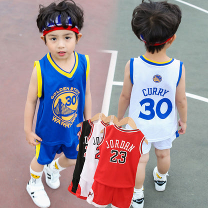 Boys Basketball Jerseys and Shorts Set Kids Children Sleeveless Tracksuits Casual Sports Suits Leisure Toddler T-hirt Shorts 2Pcs Vest 4 5 6 8Y