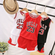 Load image into Gallery viewer, Boys Basketball Jerseys and Shorts Set Kids Children Sleeveless Tracksuits Casual Sports Suits Leisure Toddler T-hirt Shorts 2Pcs Vest 4 5 6 8Y

