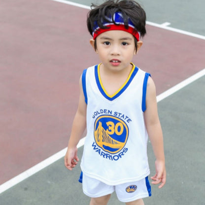 Boys Basketball Jerseys and Shorts Set Kids Children Sleeveless Tracksuits Casual Sports Suits Leisure Toddler T-hirt Shorts 2Pcs Vest 4 5 6 8Y